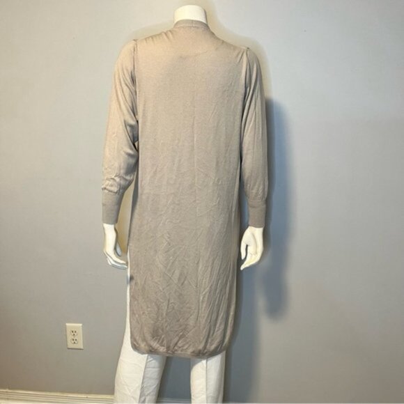 UNIQLO Lightweight Solid Tan Long Shrug Cardigan With Pockets Size Small - Picture 3 of 9